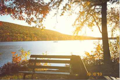 This is a picture of scenic Greenwood Lake in eastern Pennsylvania.