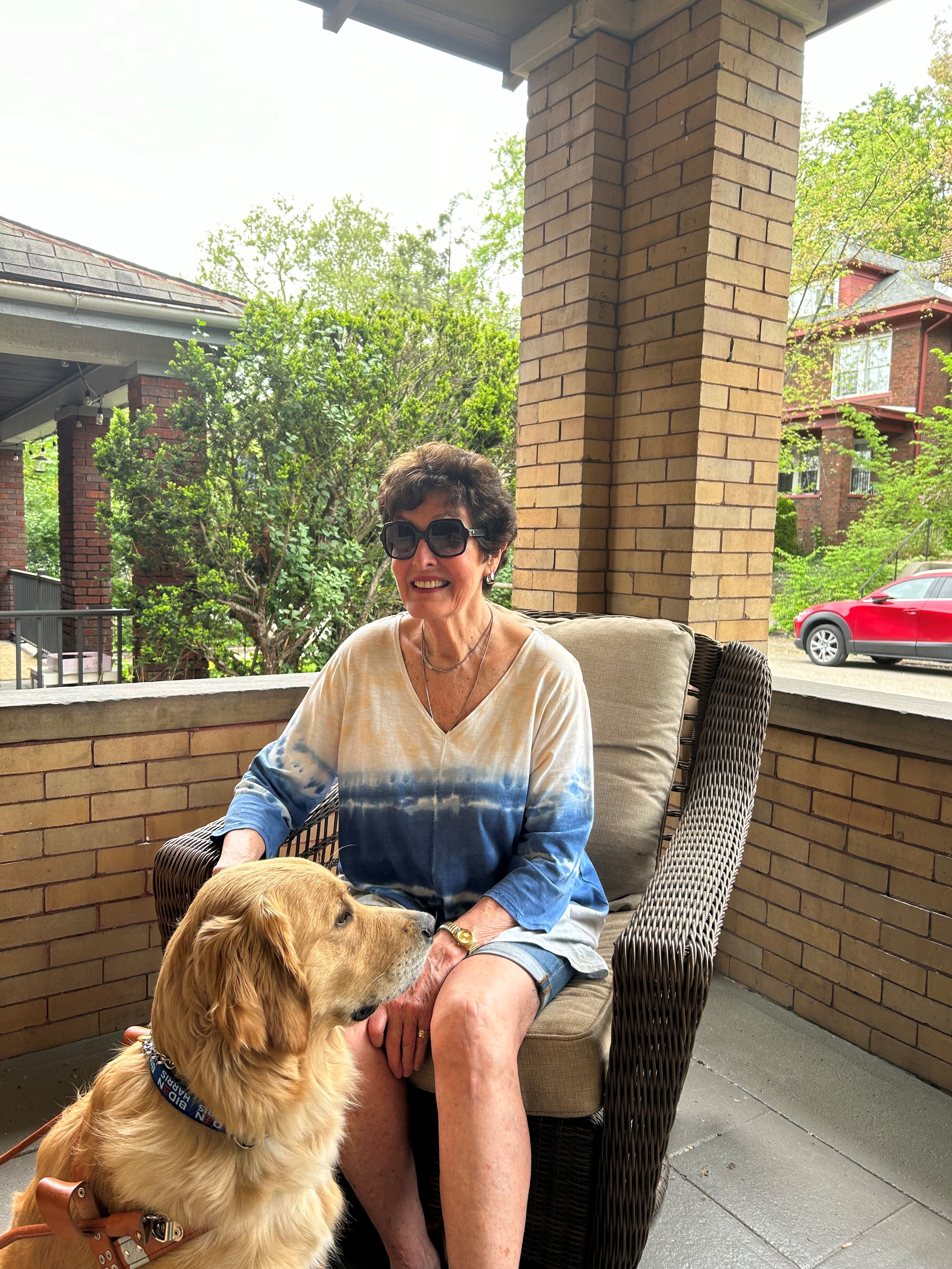 Here I am sitting with Ozzy